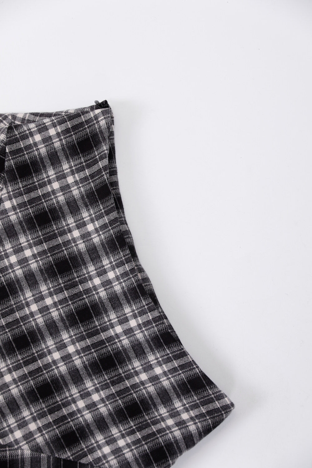 AIXILI Vintage Plaid Asymmetrical Patchwork A-Line Skirt