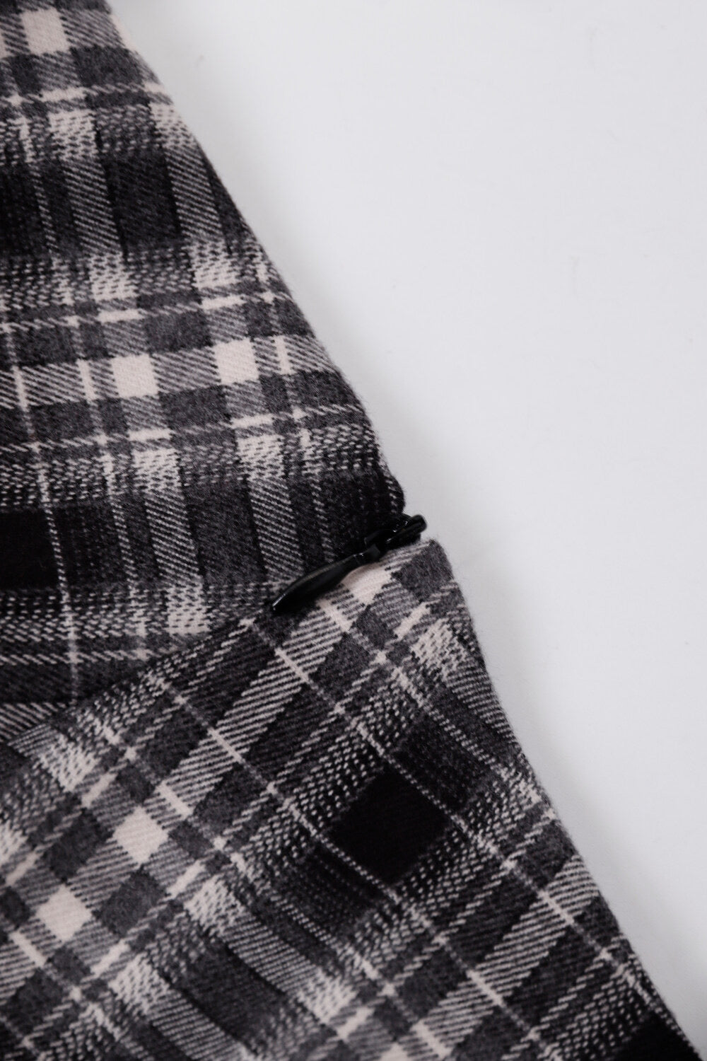 AIXILI Vintage Plaid Asymmetrical Patchwork A-Line Skirt