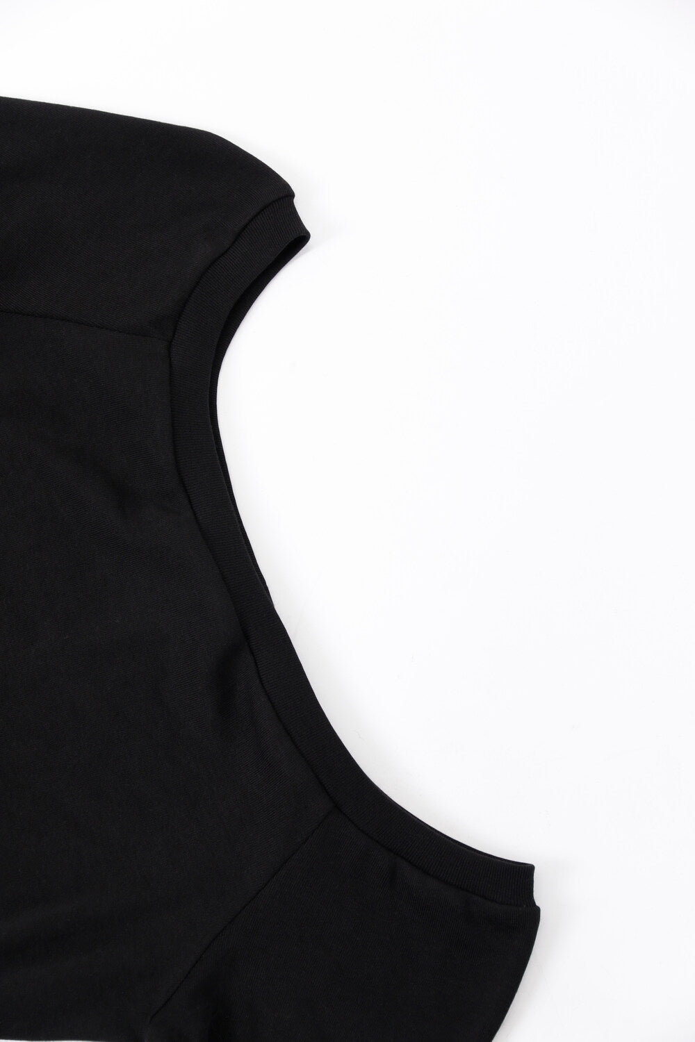 AIXILI Asymmetrical Hem Slim-Fit Knit Top