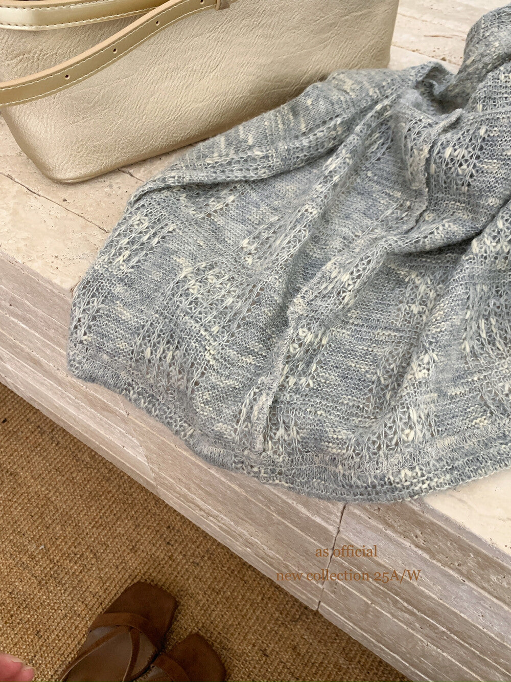 AS OFFICIAL Soft Wool-Blend Knit Cardigan
