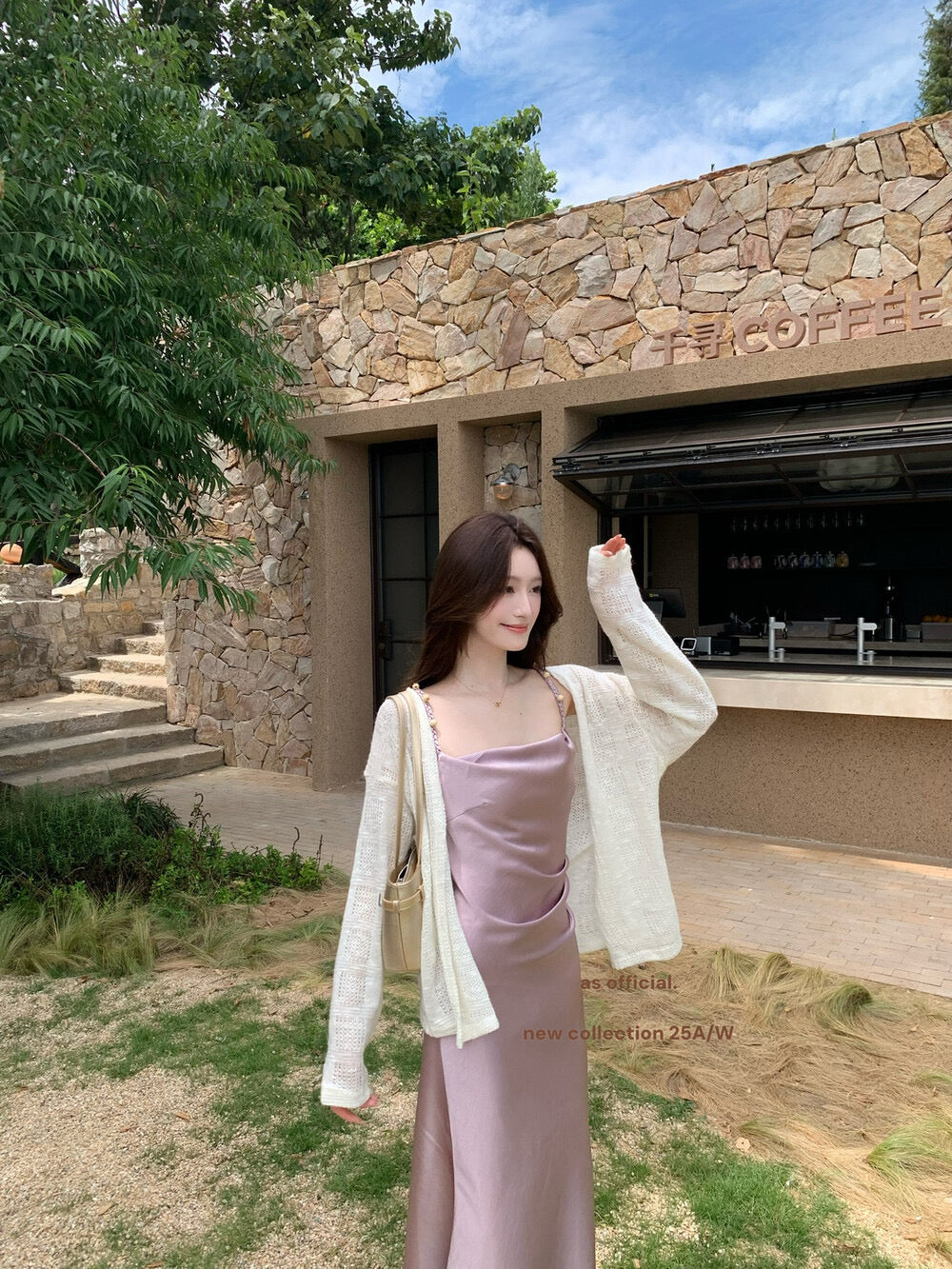 AS OFFICIAL Soft Wool-Blend Knit Cardigan