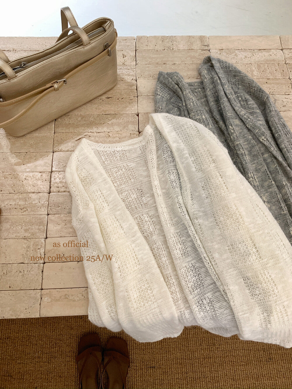 AS OFFICIAL Soft Wool-Blend Knit Cardigan