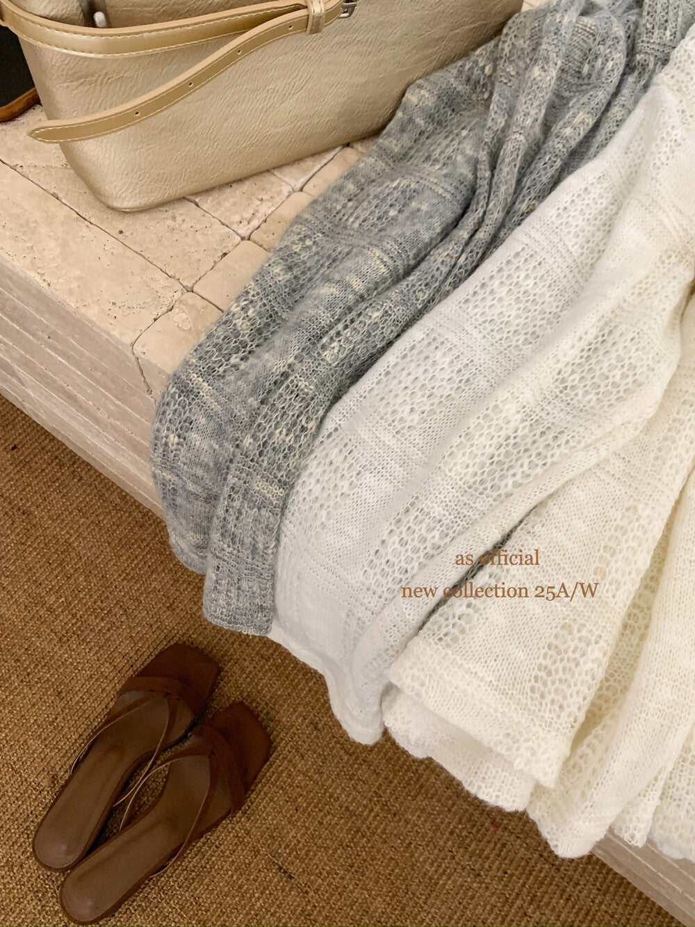 AS OFFICIAL Soft Wool-Blend Knit Cardigan