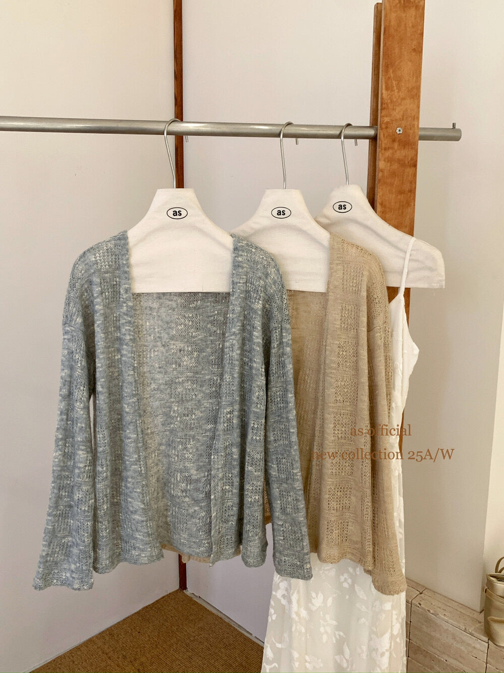 AS OFFICIAL Soft Wool-Blend Knit Cardigan
