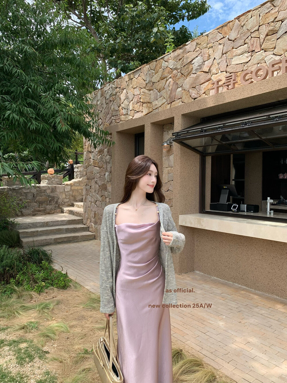 AS OFFICIAL Soft Wool-Blend Knit Cardigan