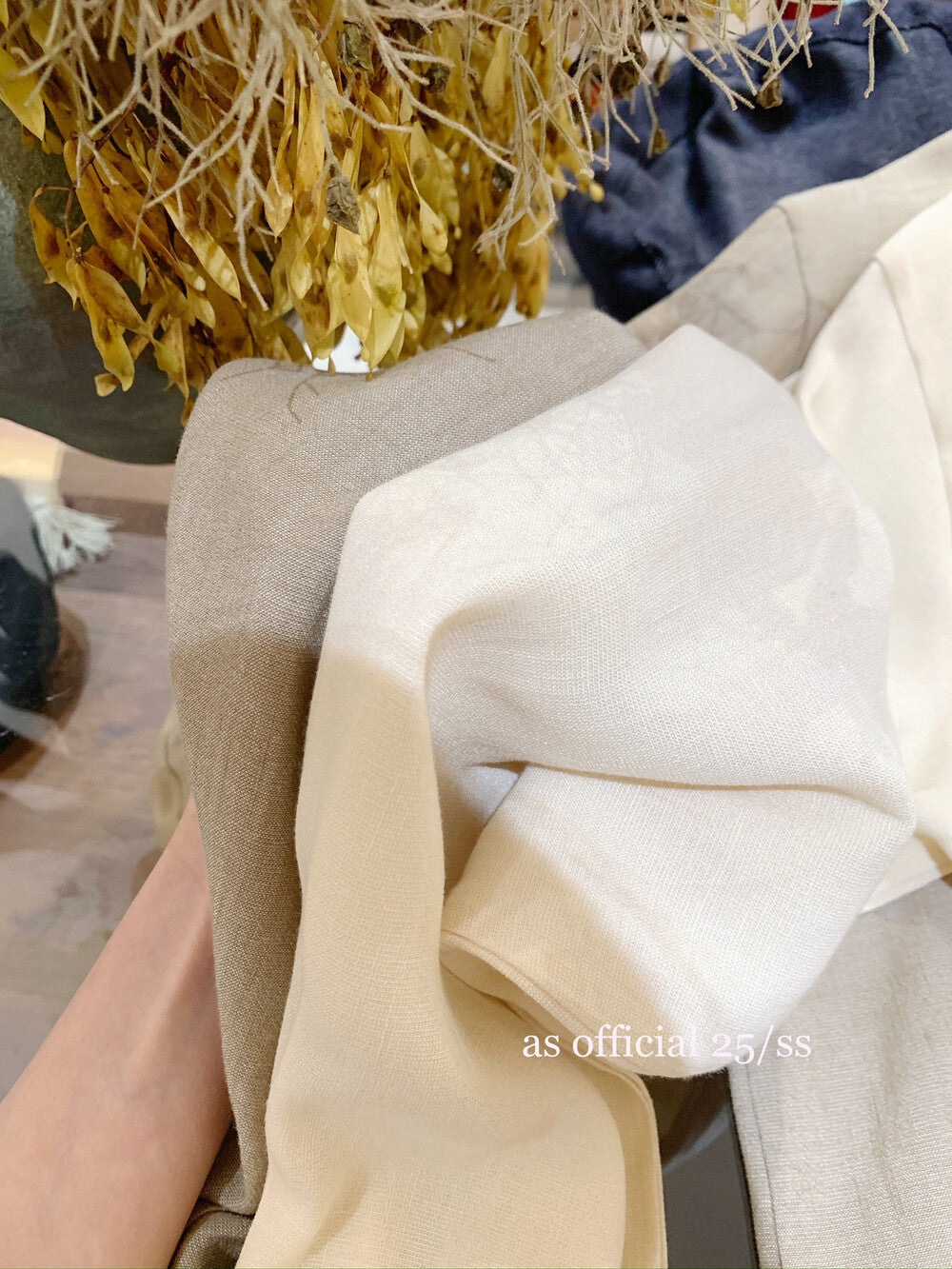 AS OFFICIAL Ruffled High-Neck Tie Blouse