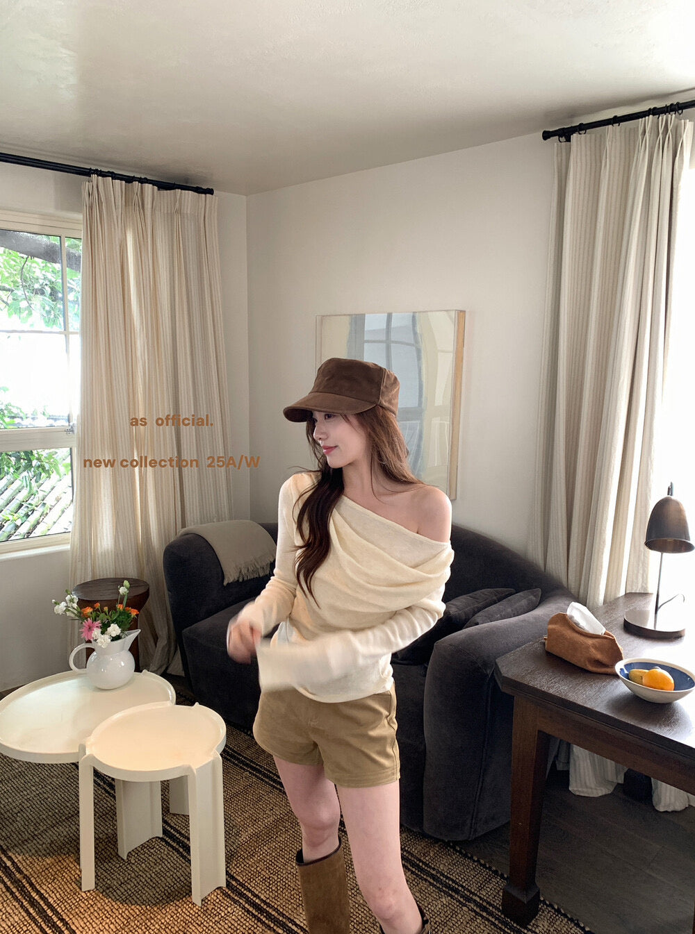 AS OFFICIAL Vintage Suede Belted Shorts
