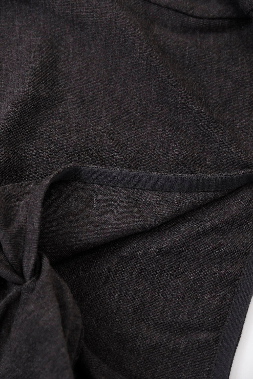 AIXILI Twist-Knot Asym Hem Slim Fit Knit Top