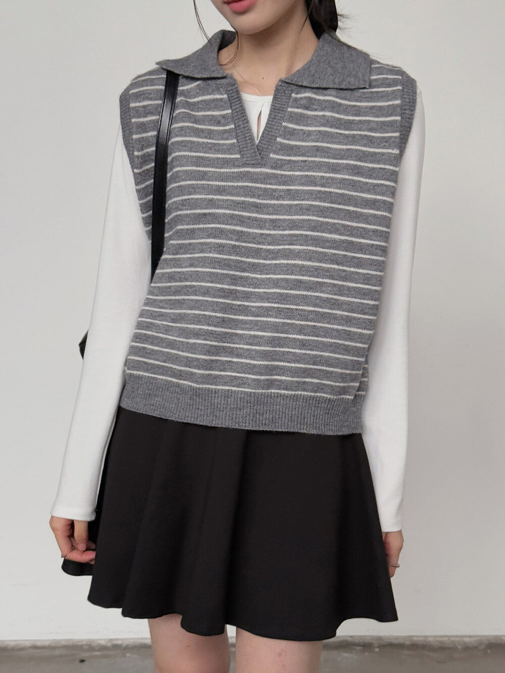 APXIVI High-Waist Slimming A-Line Knit Mini Skirt