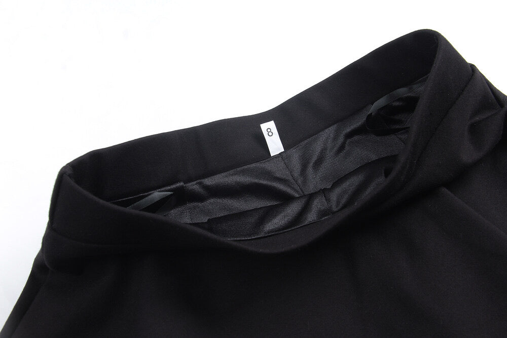 APXIVI High-Waist Slimming A-Line Knit Mini Skirt