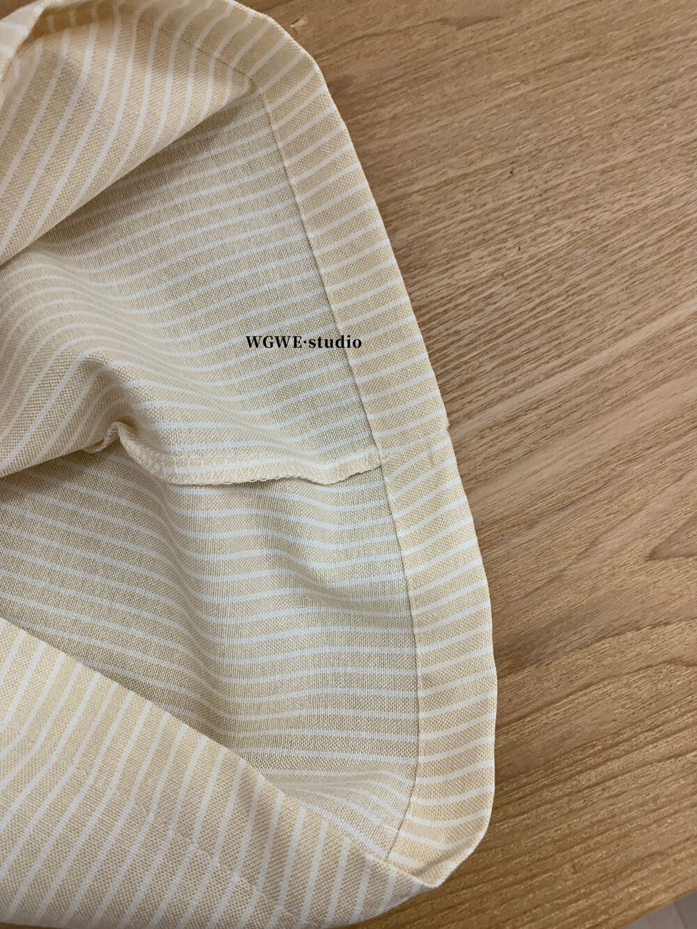 WGWE Striped Button-Up Shirt + Elastic Waist Casual Shorts Set