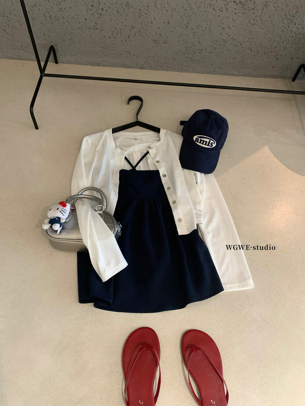 WGWE Sweet Girl Knit Cardigan + Cami Top Two-Piece Set