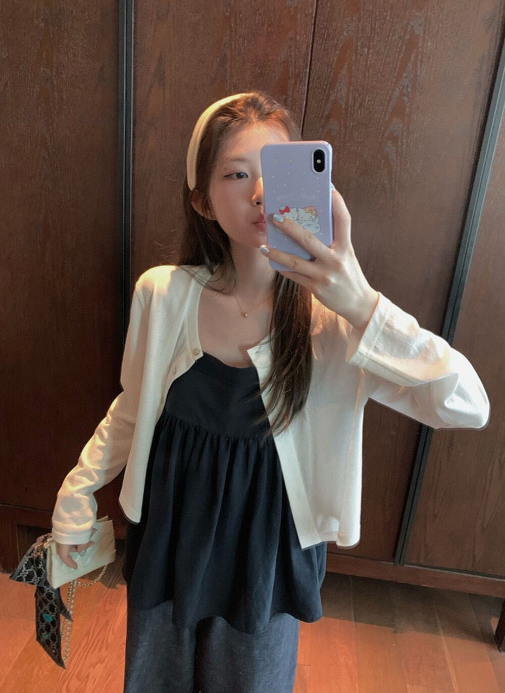 WGWE Sweet Girl Knit Cardigan + Cami Top Two-Piece Set