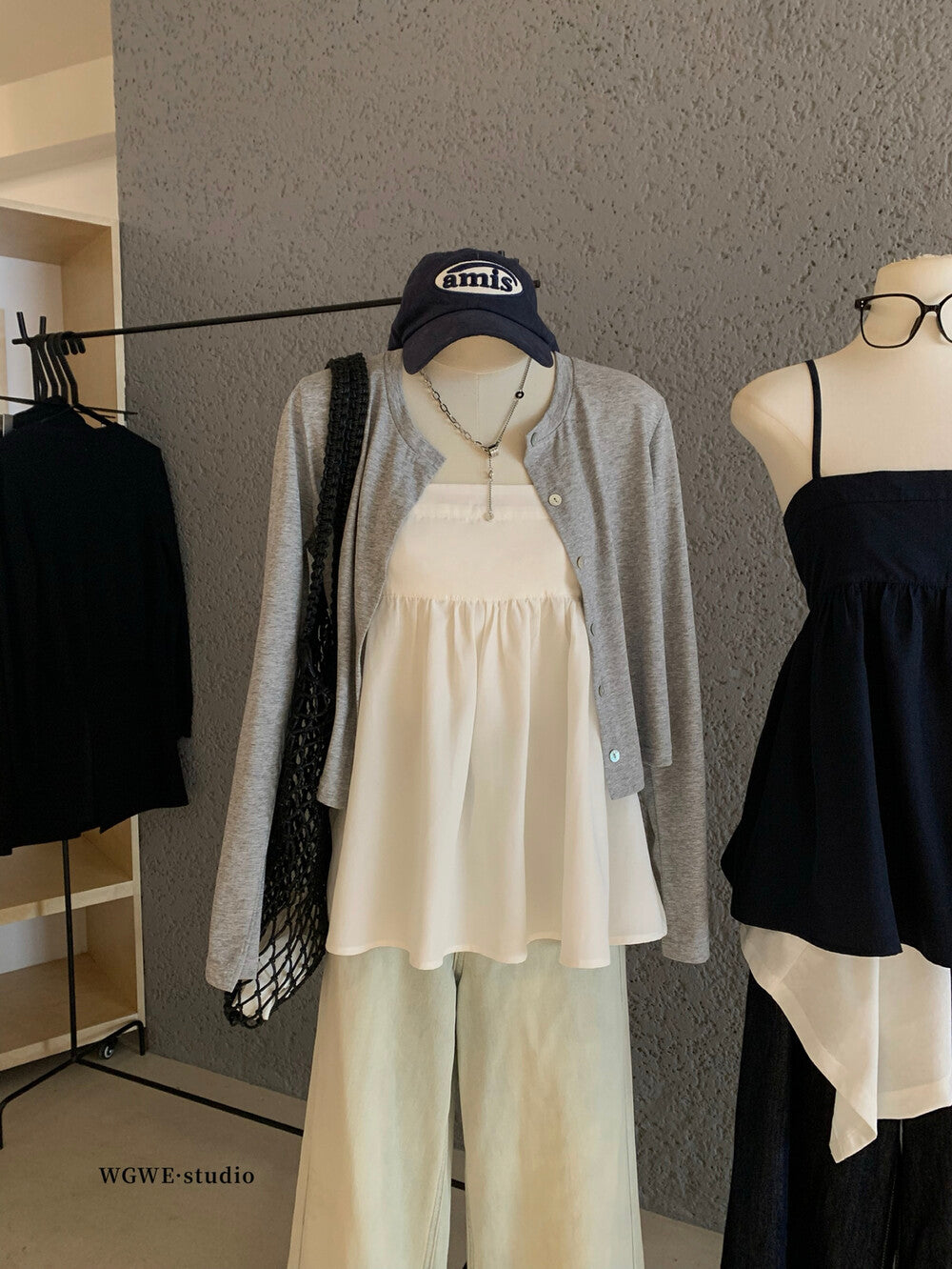 WGWE Sweet Girl Knit Cardigan + Cami Top Two-Piece Set