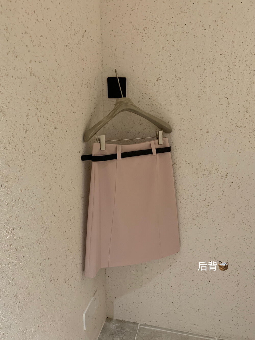 WGWE High-Waist Commuter Preppy Suit A-Line Skirt
