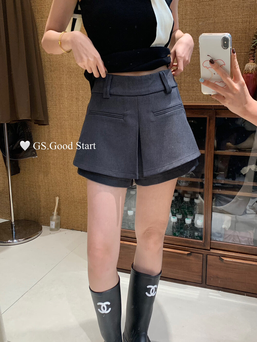GS.GOOD START A-Line Suit Skort Shorts