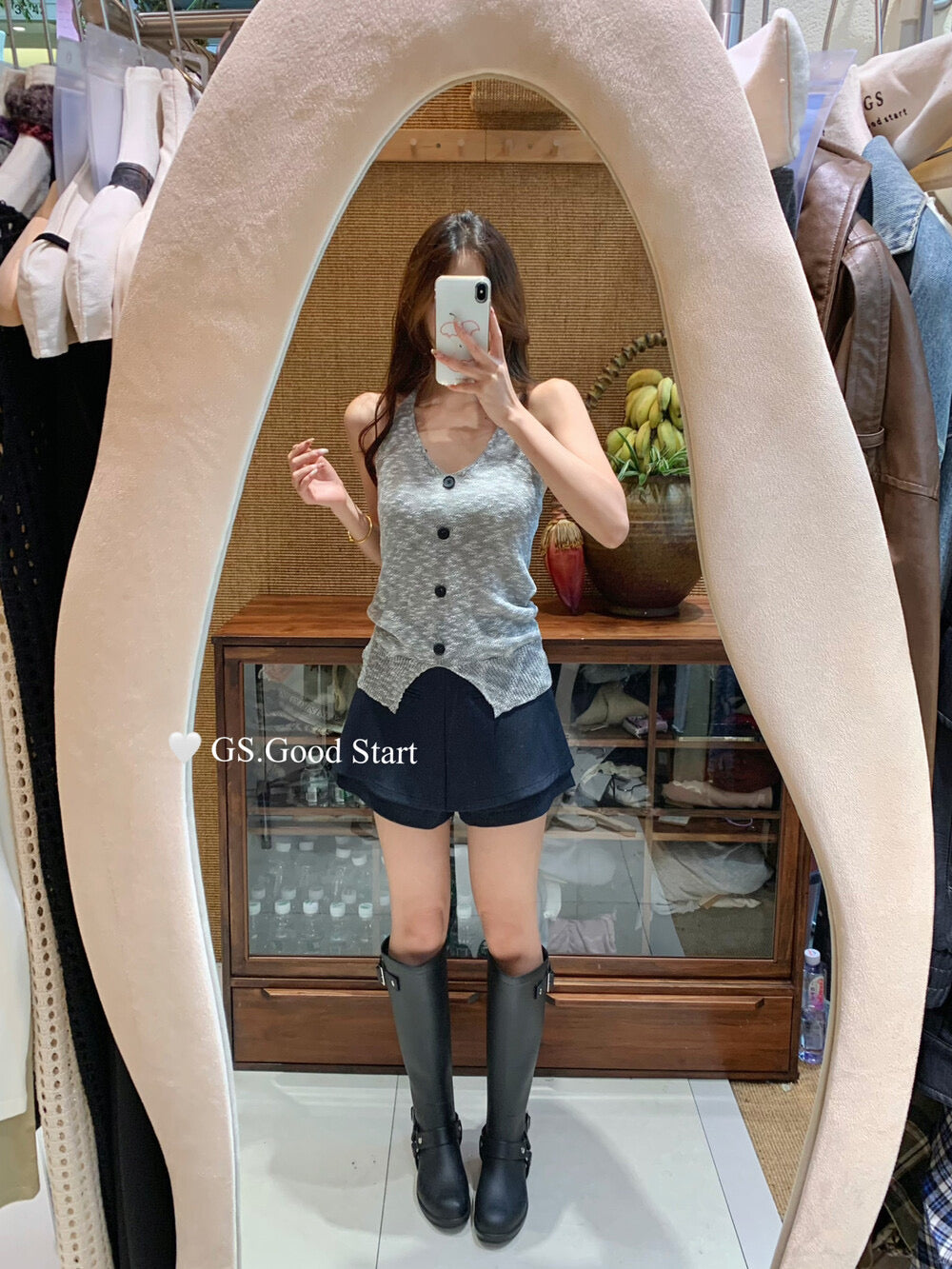 GS.GOOD START A-Line Suit Skort Shorts