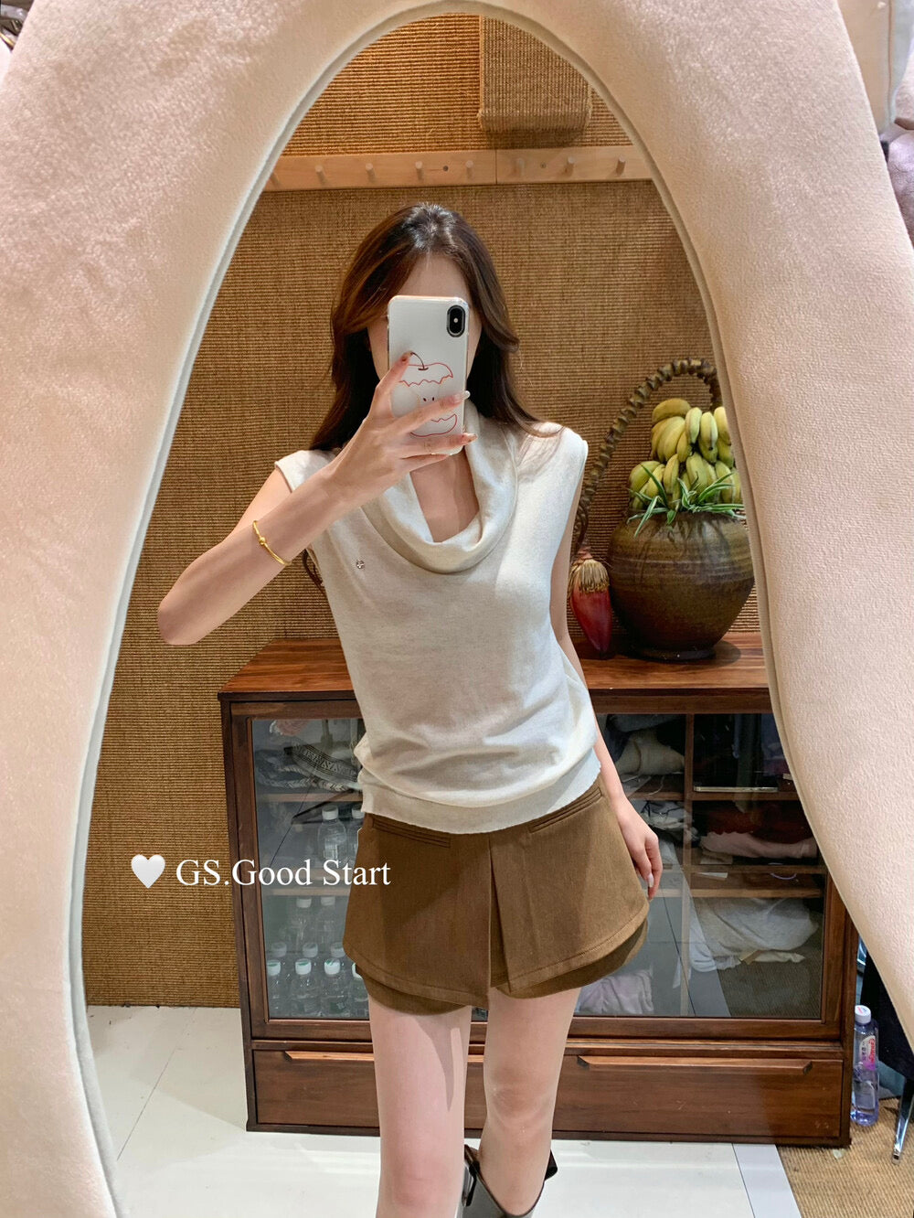 GS.GOOD START A-Line Suit Skort Shorts