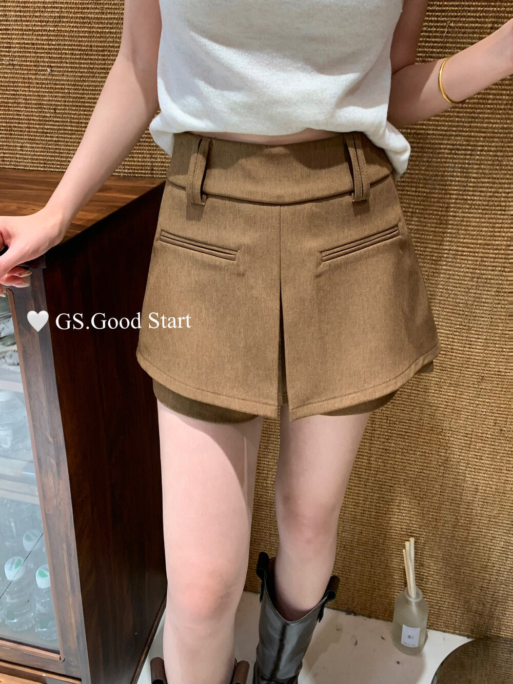 GS.GOOD START A-Line Suit Skort Shorts