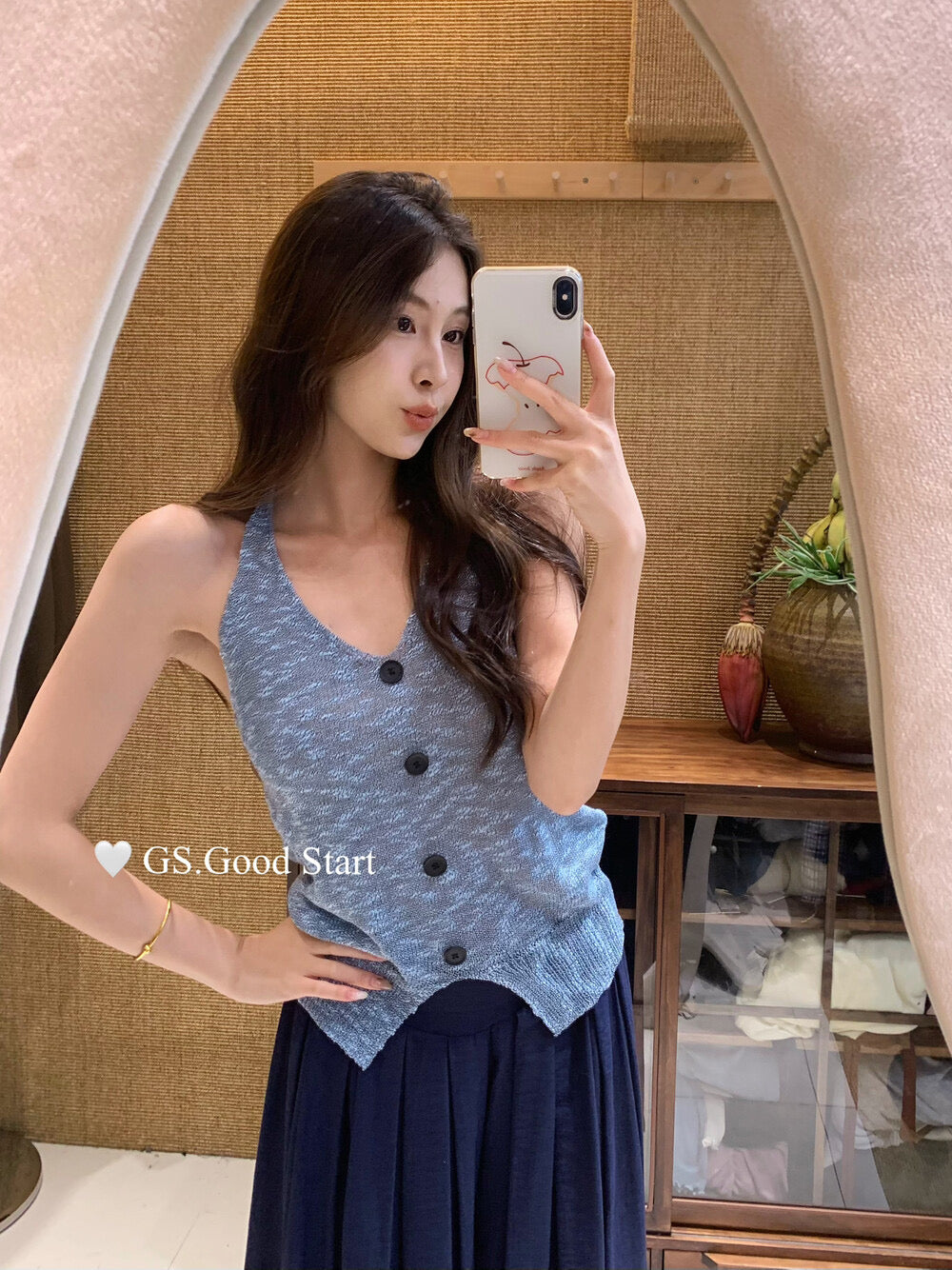 GS.GOOD START Halter Neck Pure Desire Tank Top