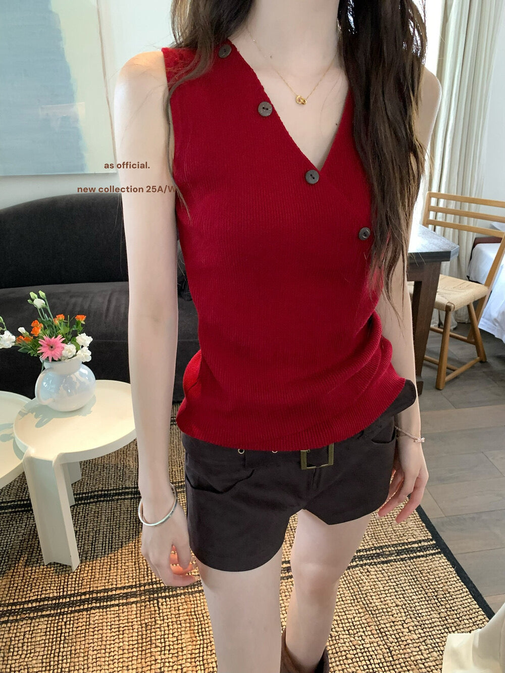 AS OFFICIAL Belgium Muse Suede Matte High-Waist Belted Shorts
