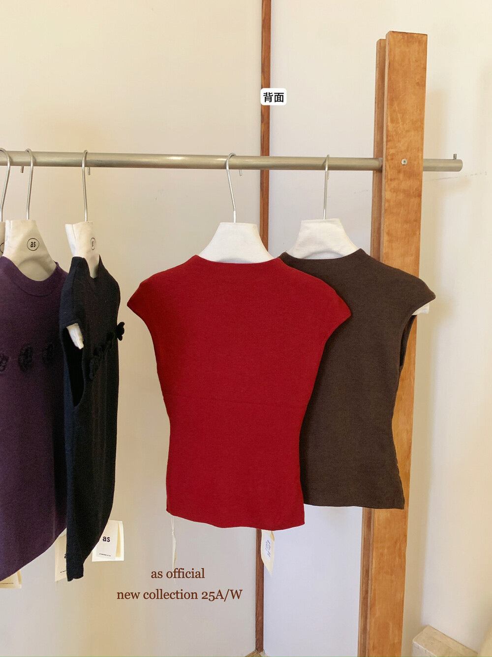 AS OFFICIAL Soft Half Turtleneck Knit Top with 3D Floral Detail