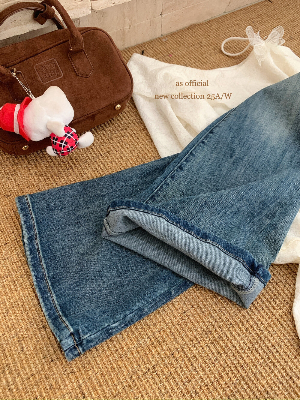 AS OFFICIAL “Perfect Ratio” High-Waist Washed Flared Jeans
