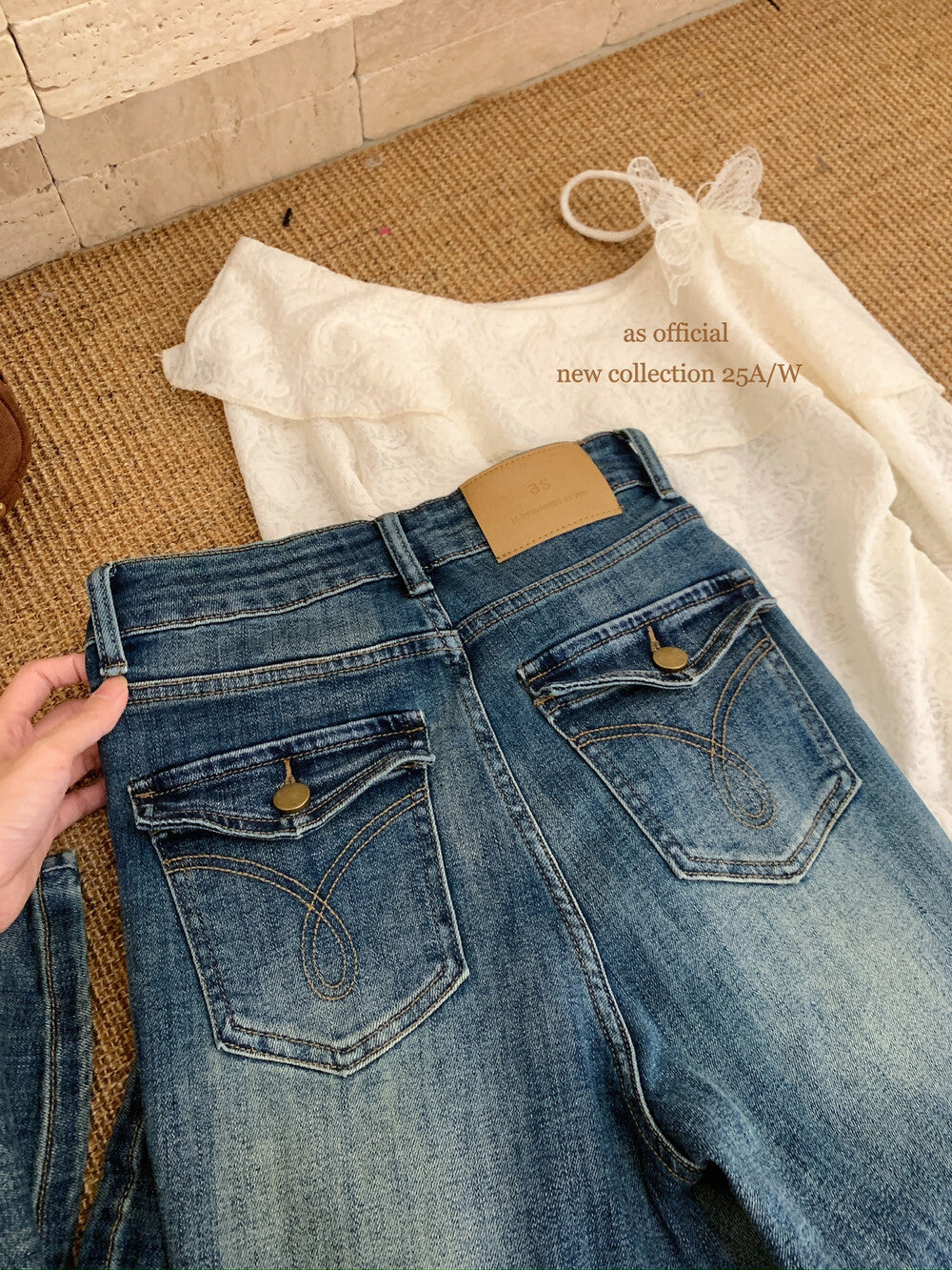 AS OFFICIAL “Perfect Ratio” High-Waist Washed Flared Jeans