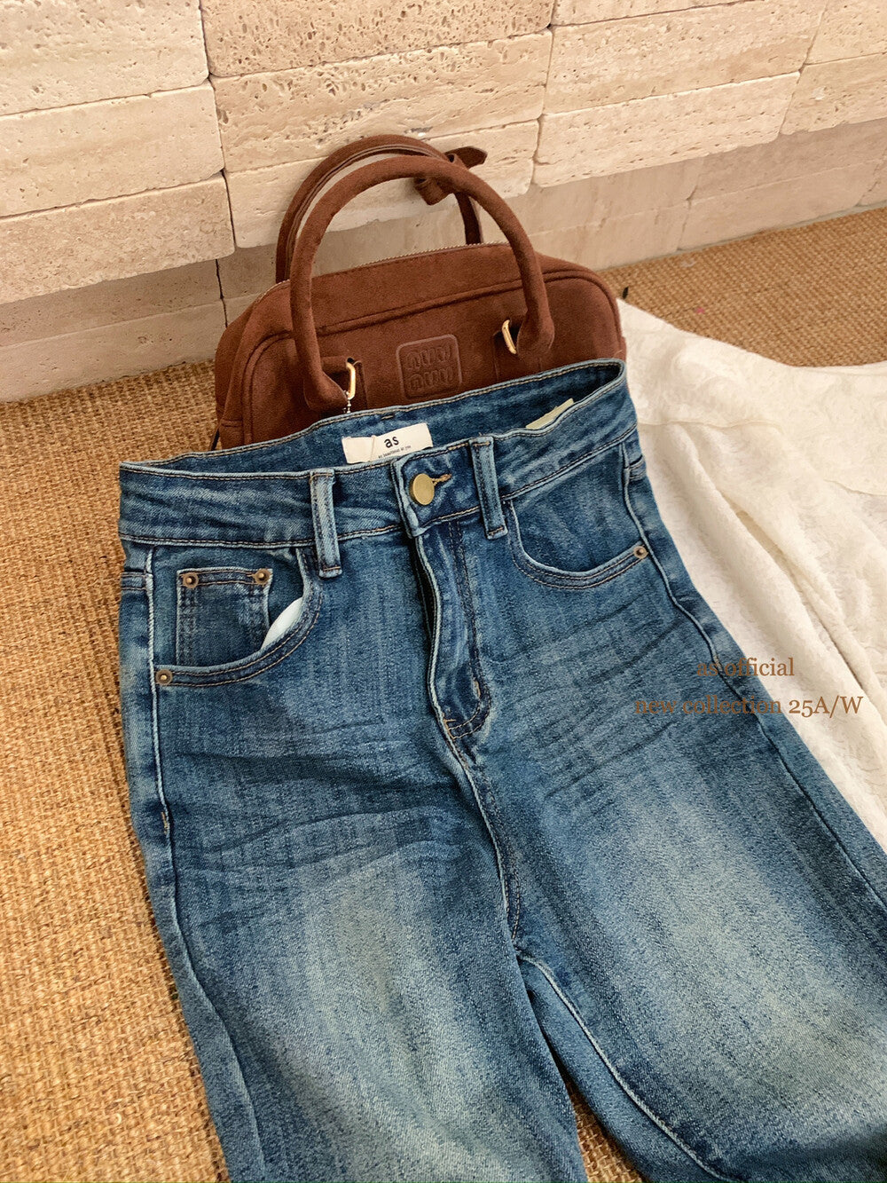 AS OFFICIAL “Perfect Ratio” High-Waist Washed Flared Jeans