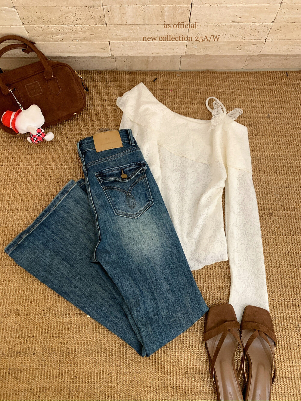 AS OFFICIAL “Perfect Ratio” High-Waist Washed Flared Jeans