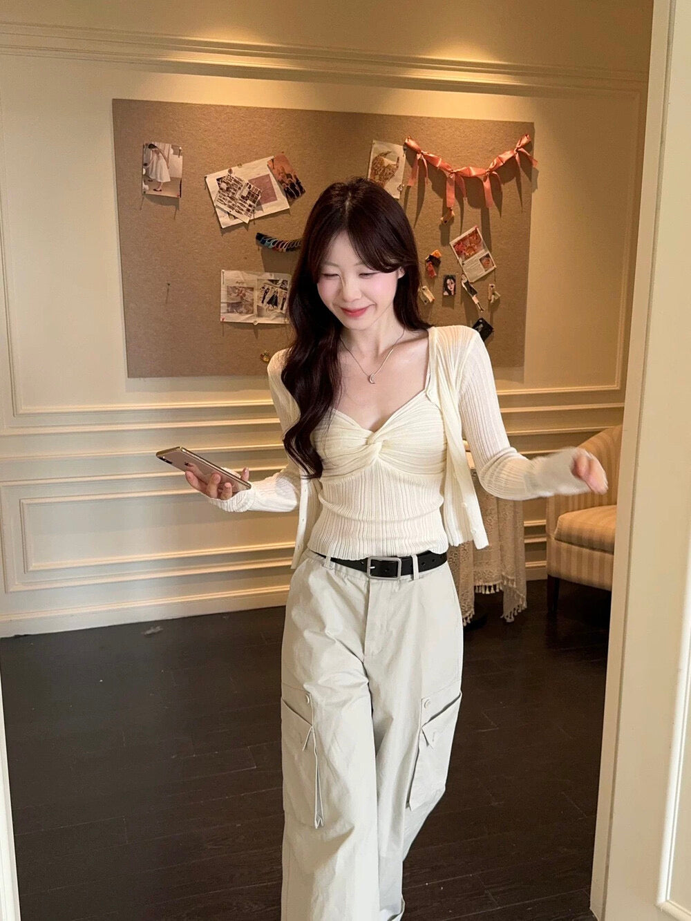 Sweet Knit Cardigan + Cami Layering Duo