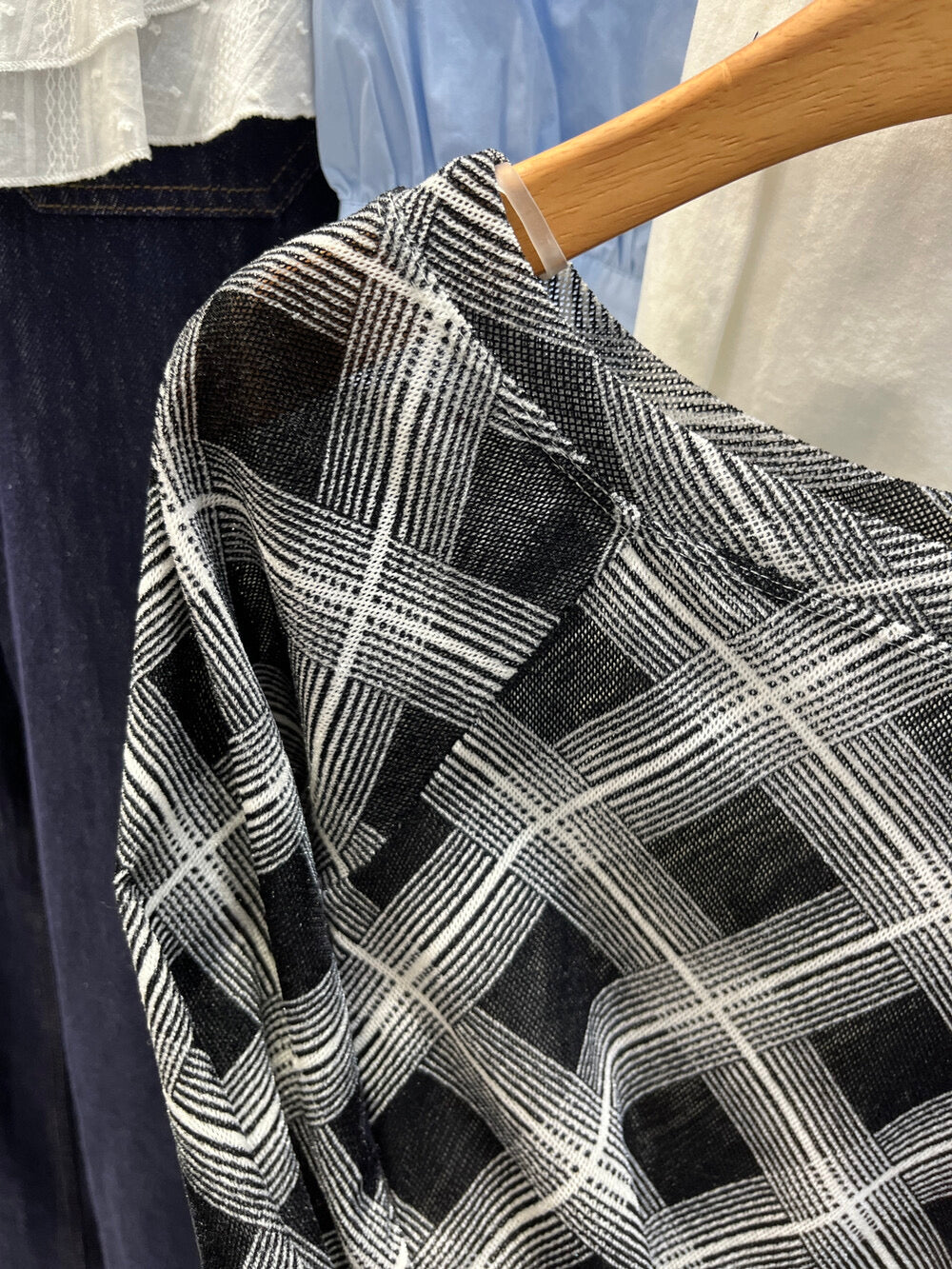 Retro Plaid One-Shoulder Slim Fit Asym Top