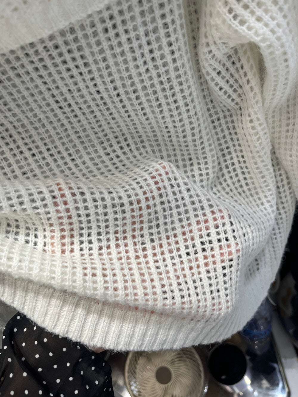 Champagne Glow Off-Shoulder Mohair Knit