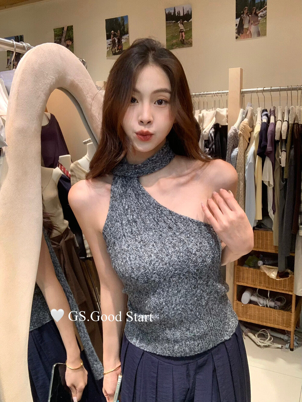 Tie-Dye Knit Ribbon Tank