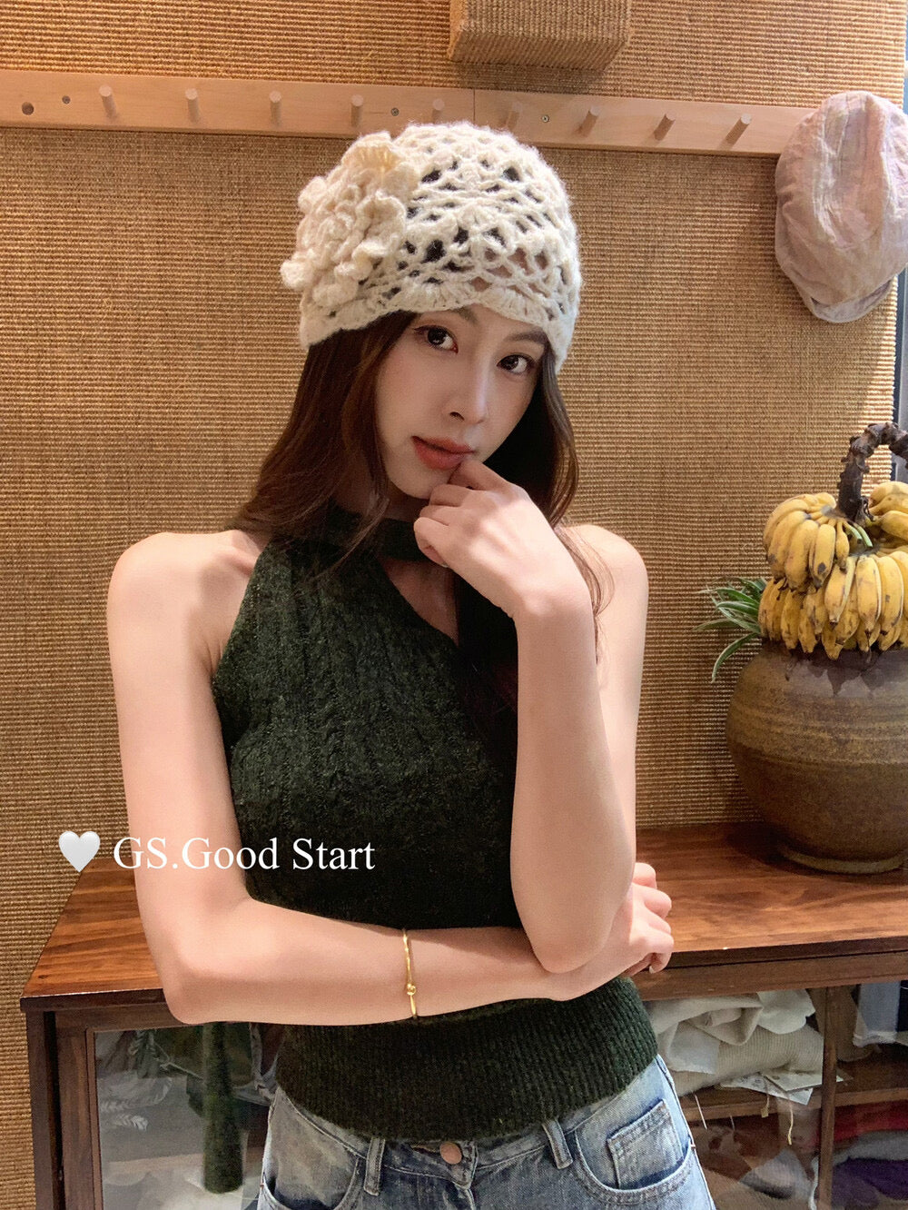 Tie-Dye Knit Ribbon Tank