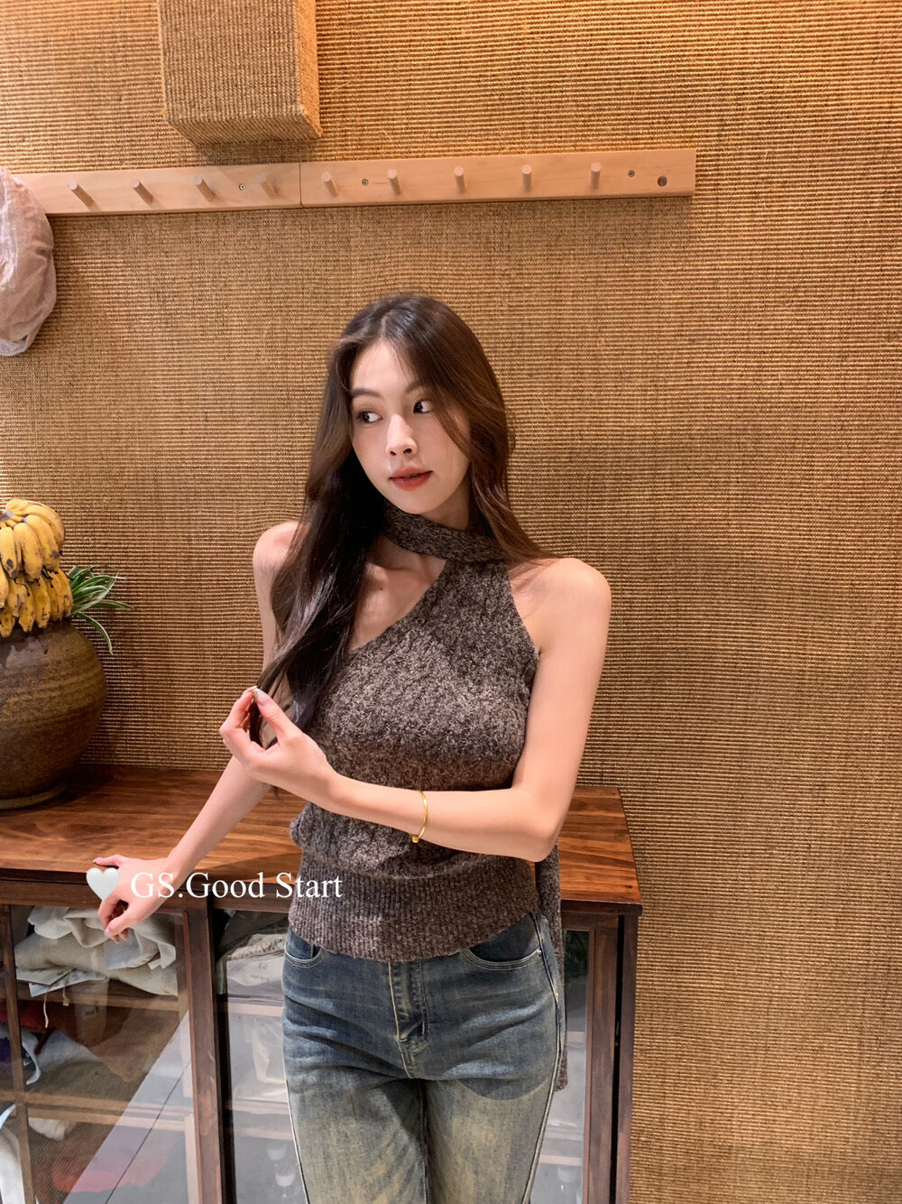 Tie-Dye Knit Ribbon Tank