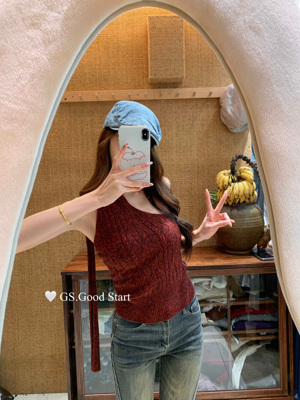 Tie-Dye Knit Ribbon Tank