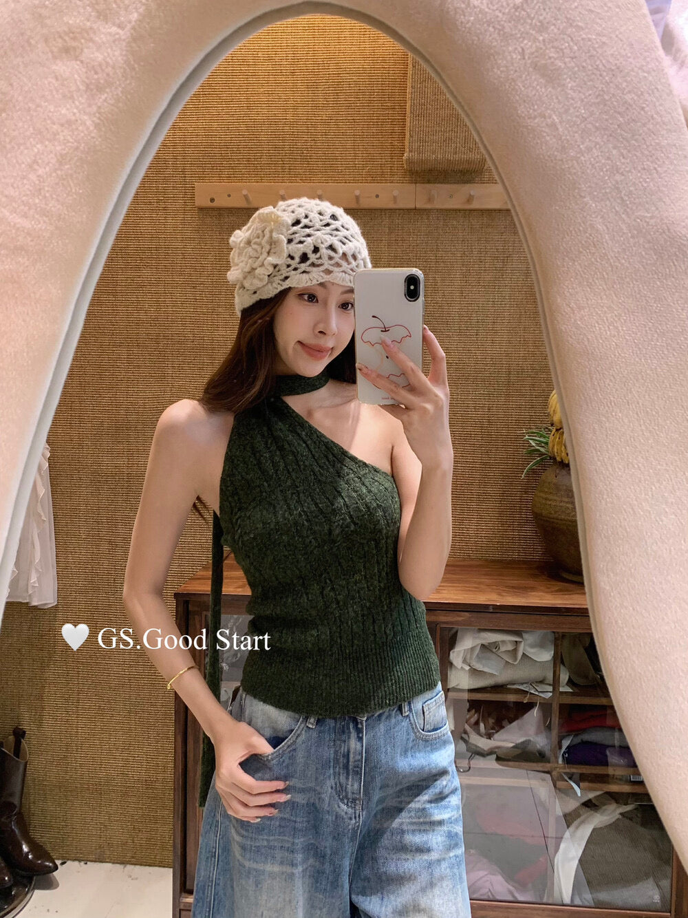 Tie-Dye Knit Ribbon Tank
