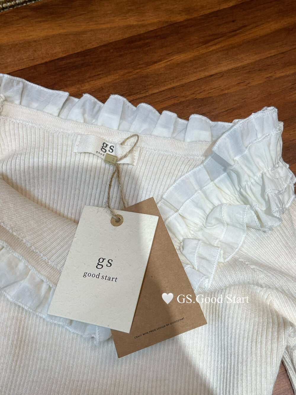Ruffle Trim Off-Shoulder Knit Top