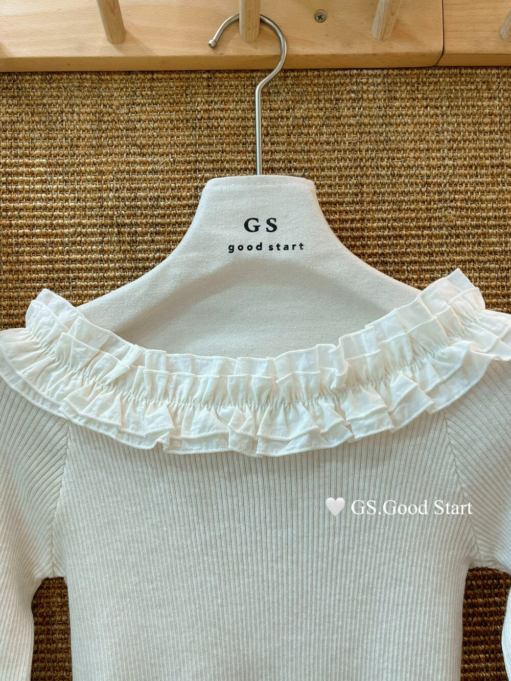 Ruffle Trim Off-Shoulder Knit Top