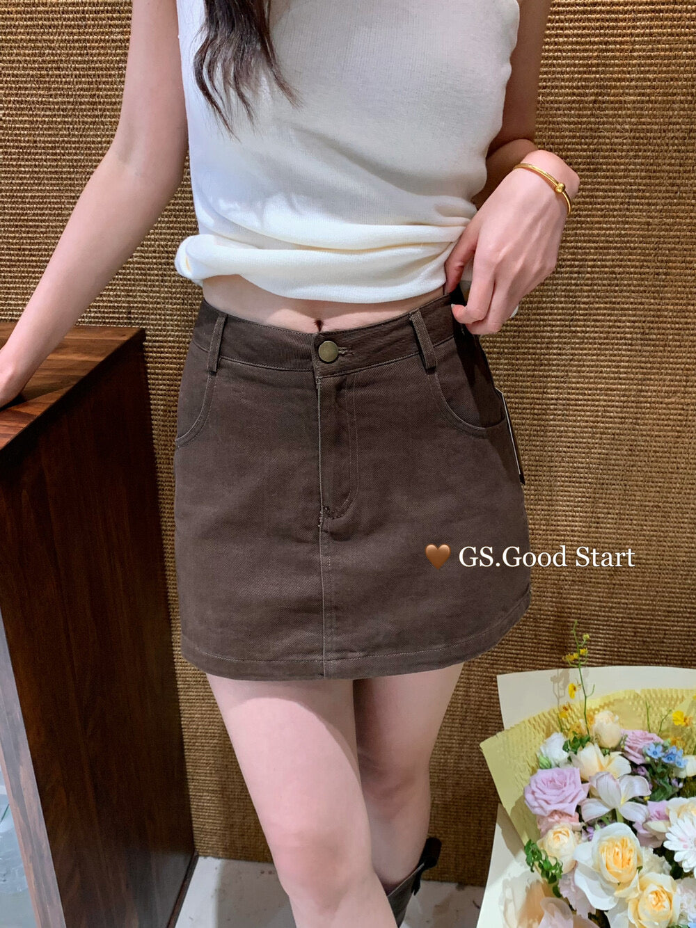 Lucky Charm High-Waist A-Line Skirt