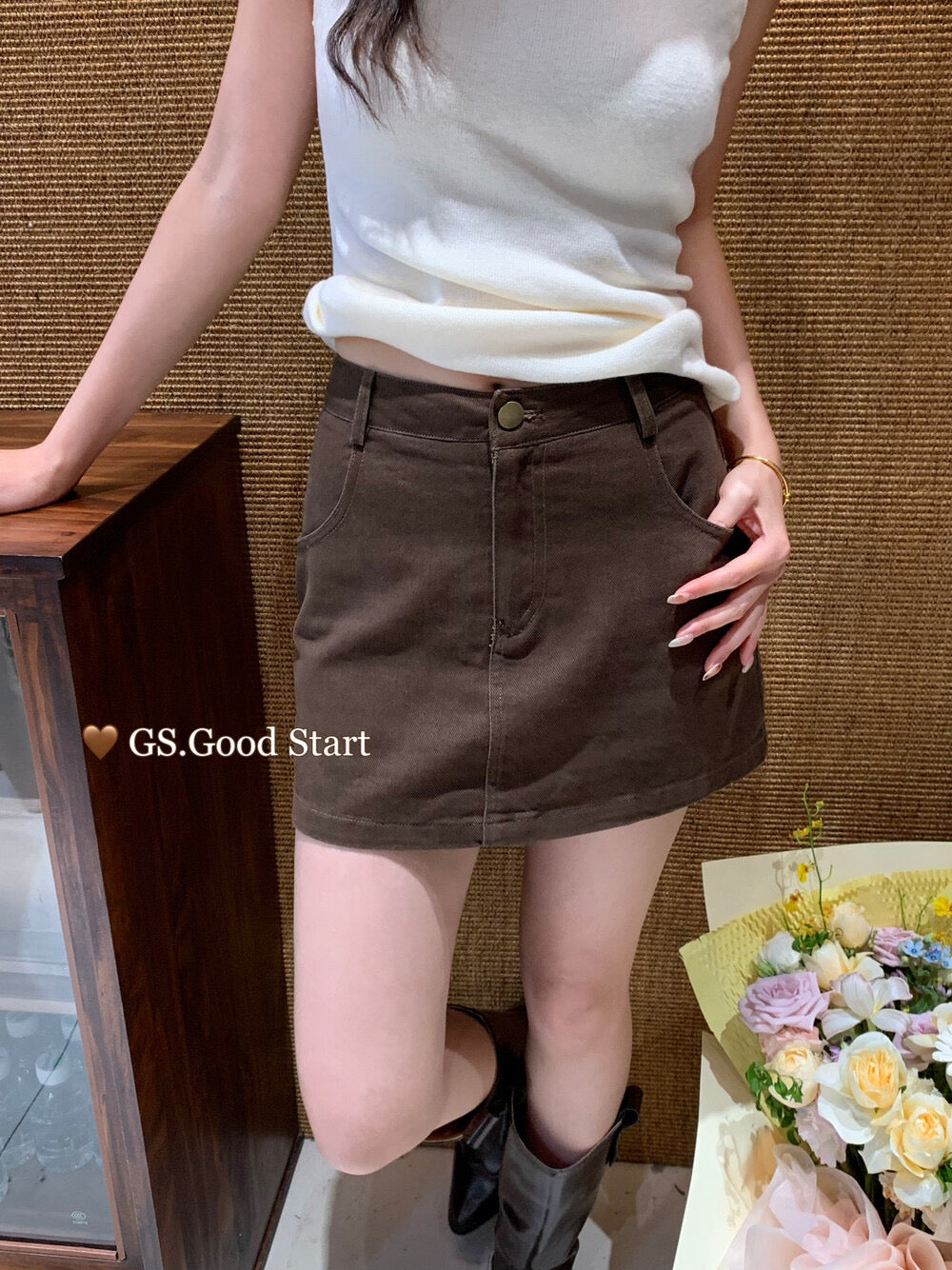 Lucky Charm High-Waist A-Line Skirt