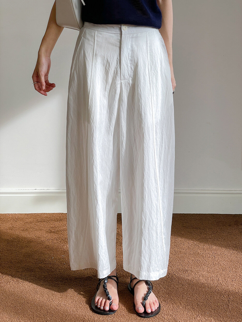 Stroll Plan Tencel Wide-Leg Commuter Pants