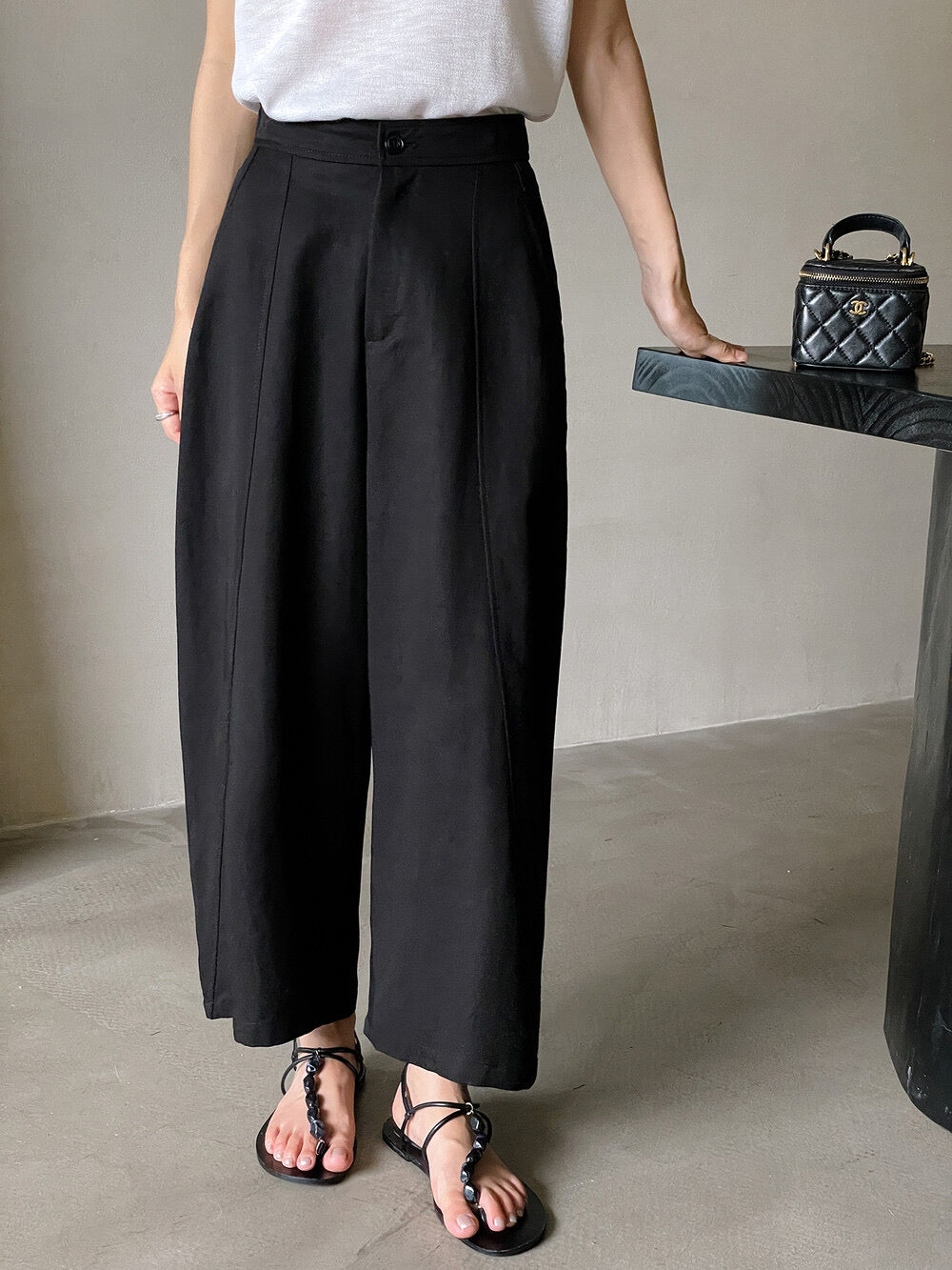 Stroll Plan Tencel Wide-Leg Commuter Pants