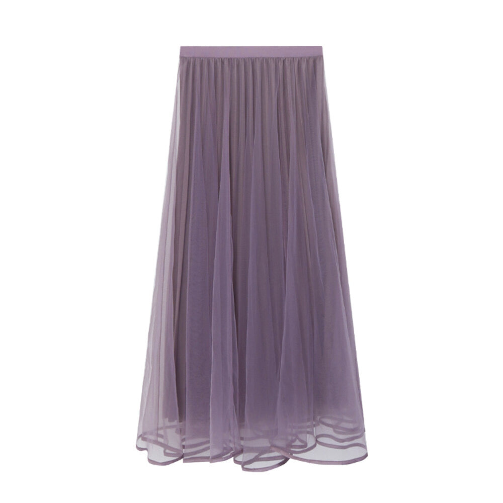 Elegance Aura High-Waist Mesh Skirt