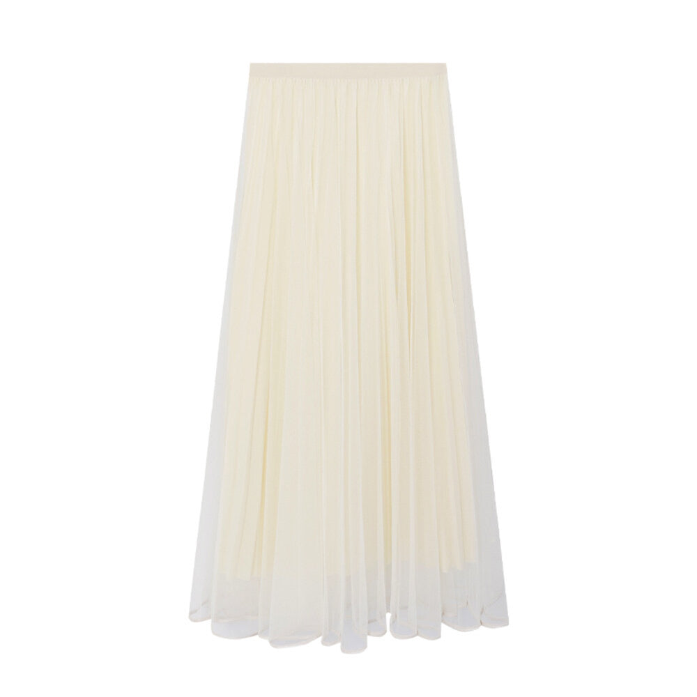 Elegance Aura High-Waist Mesh Skirt