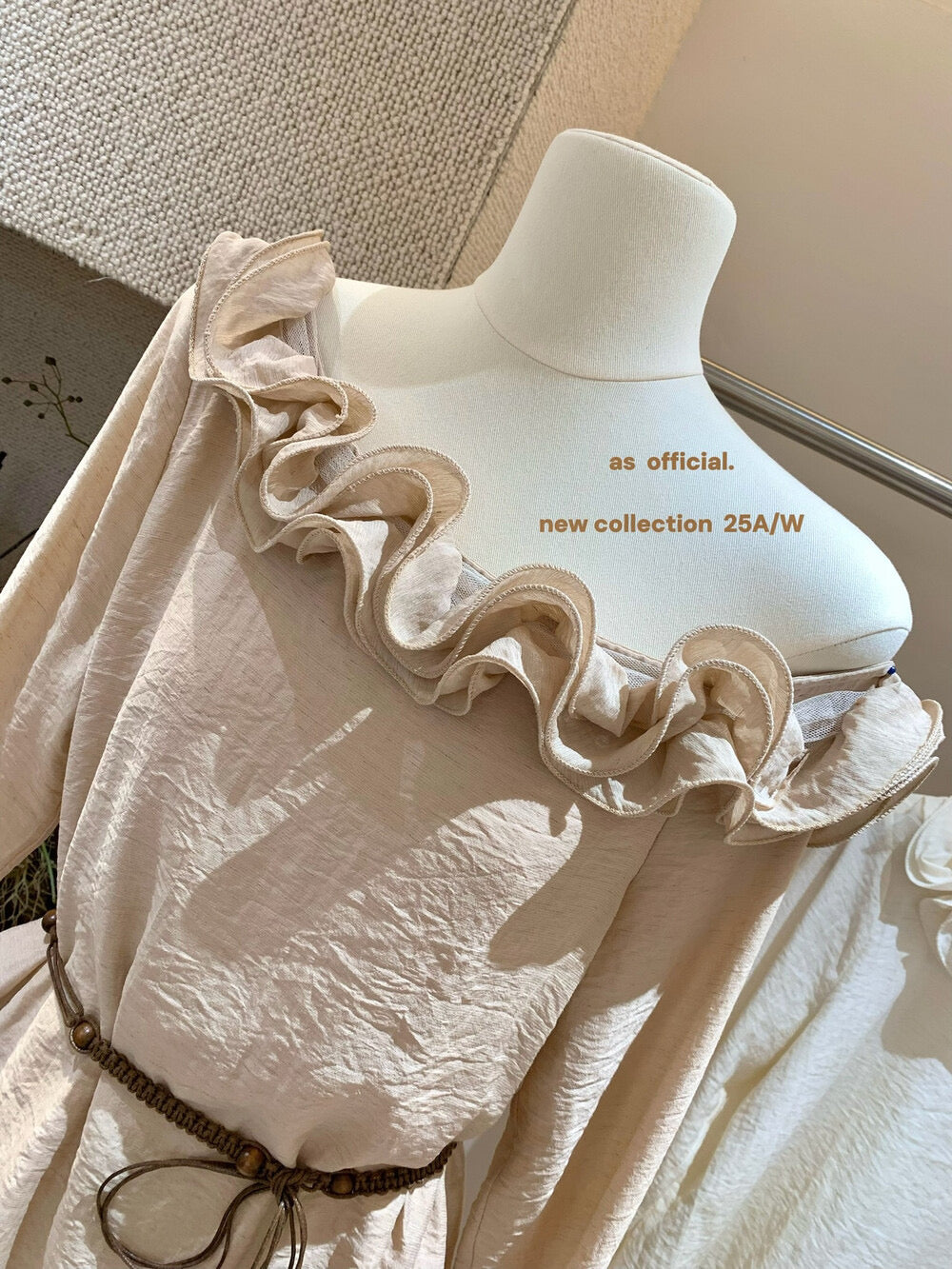 Seine Ruffle Charm Blouse with Waist Tie