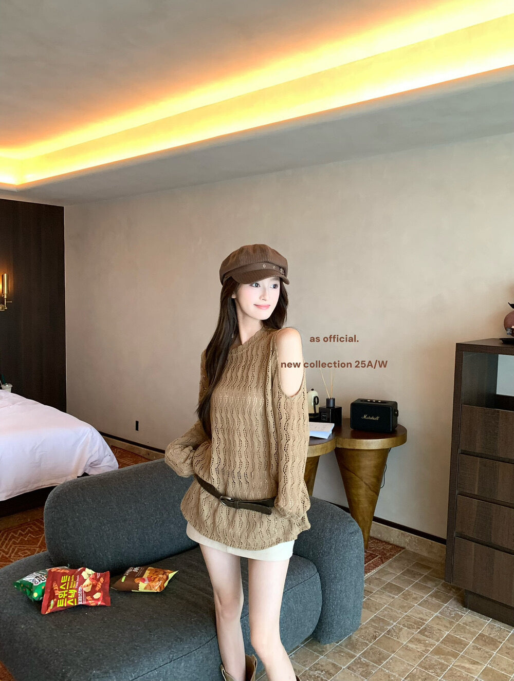 Windsor Lace Off-Shoulder Belted Blouse