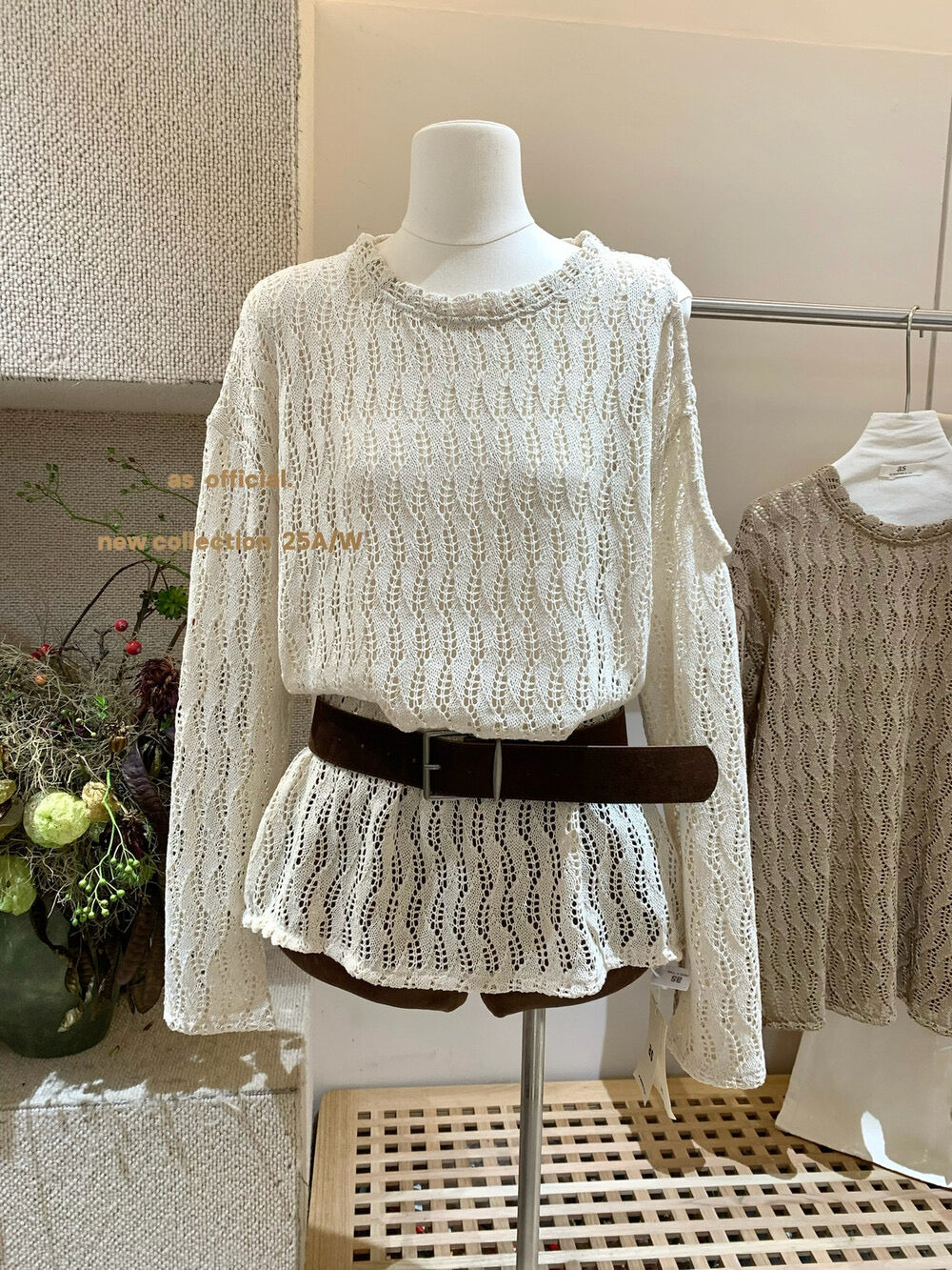 Windsor Lace Off-Shoulder Belted Blouse
