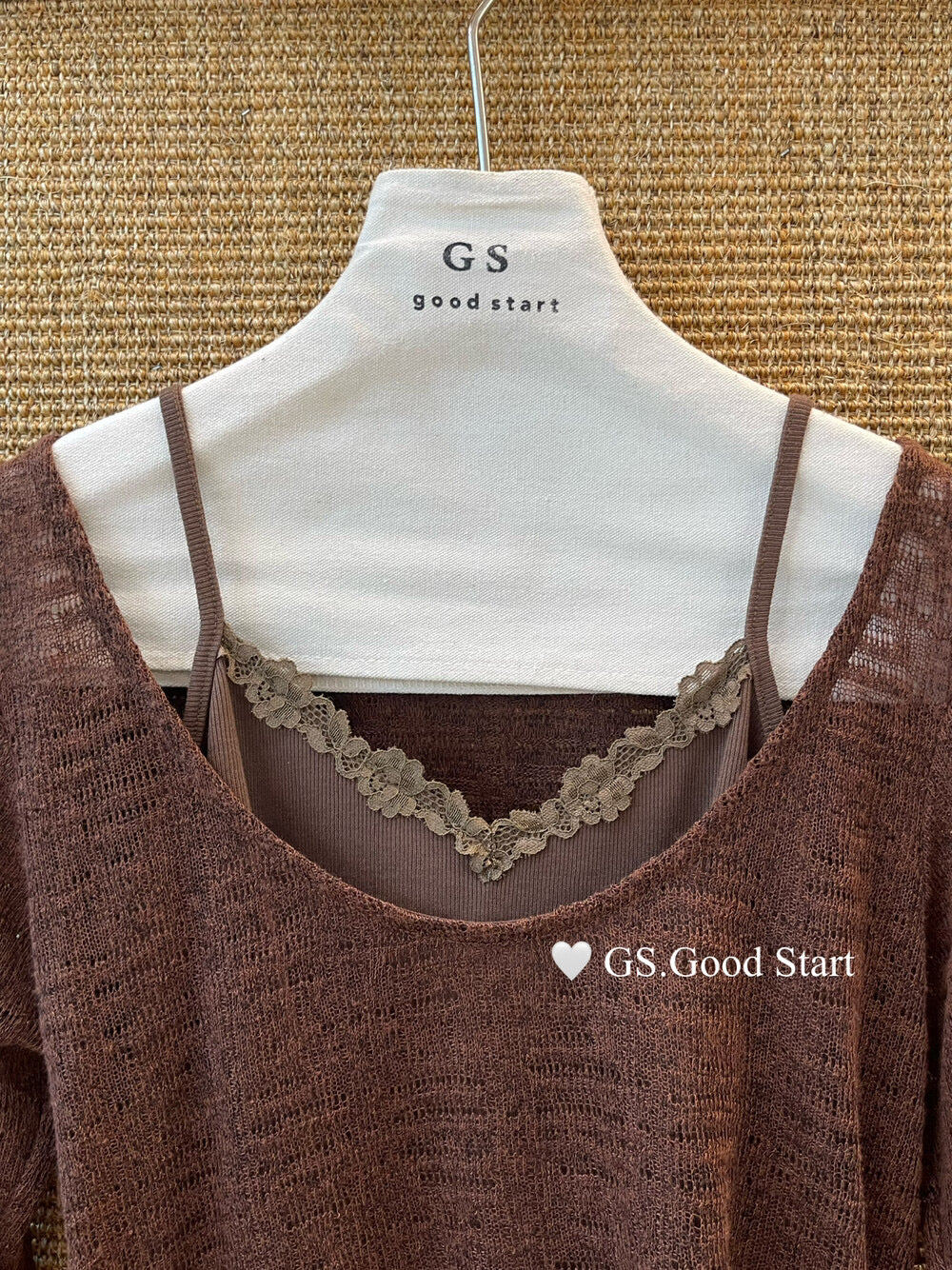 Signature Layered Tie-Waist Blouse + Lace Cami Set